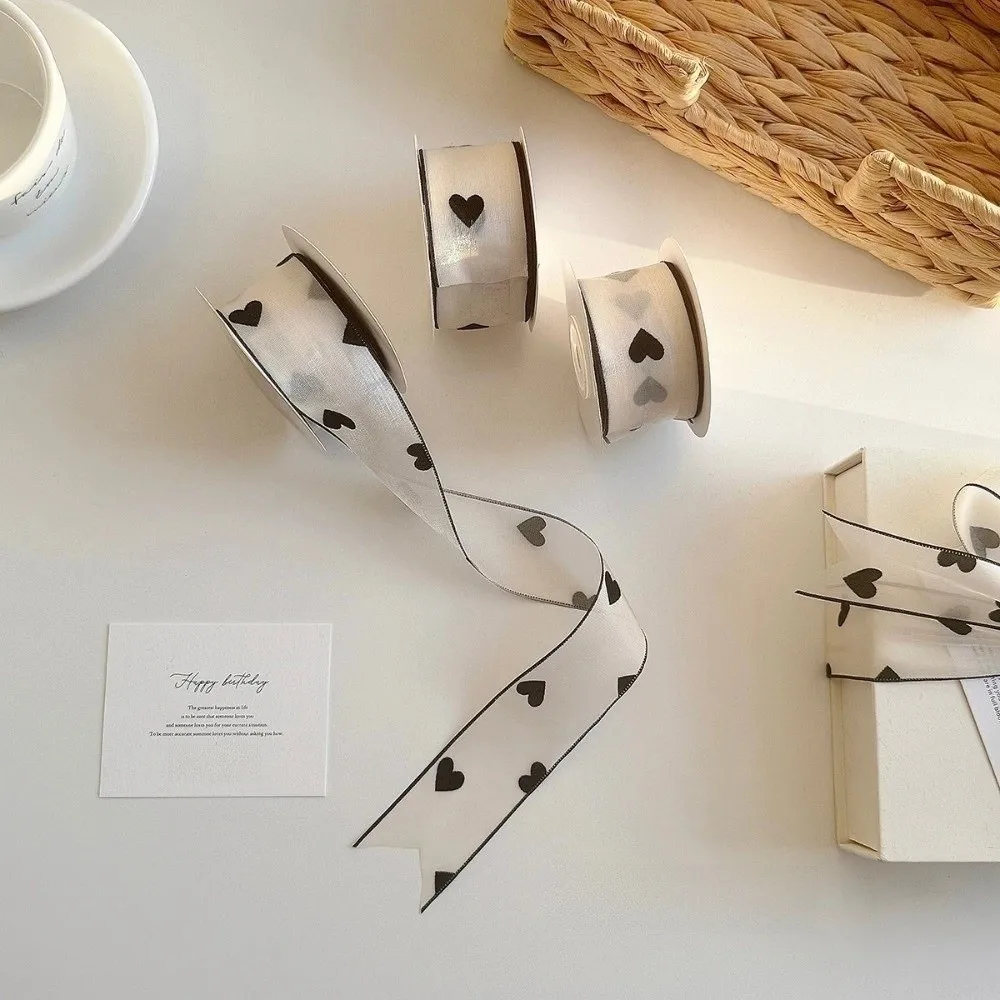 Polyester Love Printed Ribbon for DIY Sewing and Gift Packaging