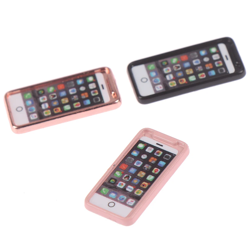 Doll Accessories Mini Resign Mobile Phone Model Simulation Toy for Doll House Decoration 1/12 Dollhouse Miniature