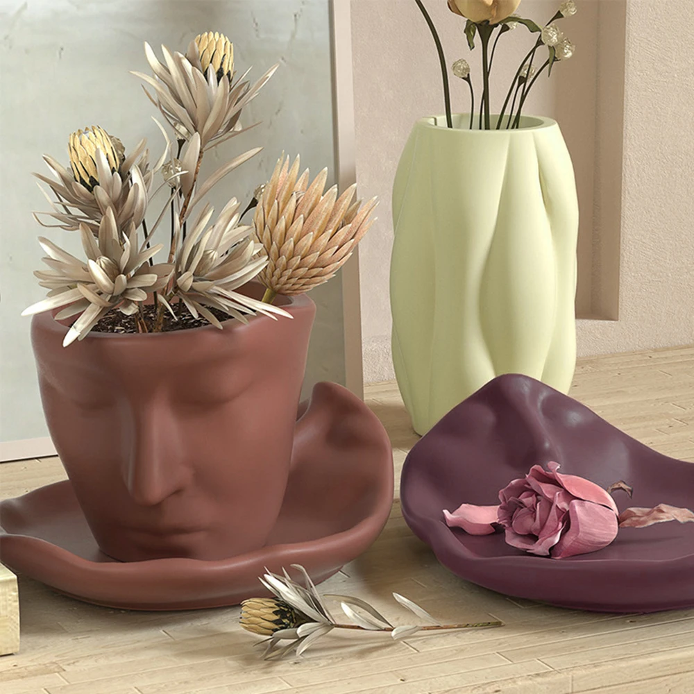 

Скандинавский дизайн, свеча, искусственная ручная работа, абстрактные формы для лица, пластырь, пластырь, подставки для изготовления, товары для домашнего декора