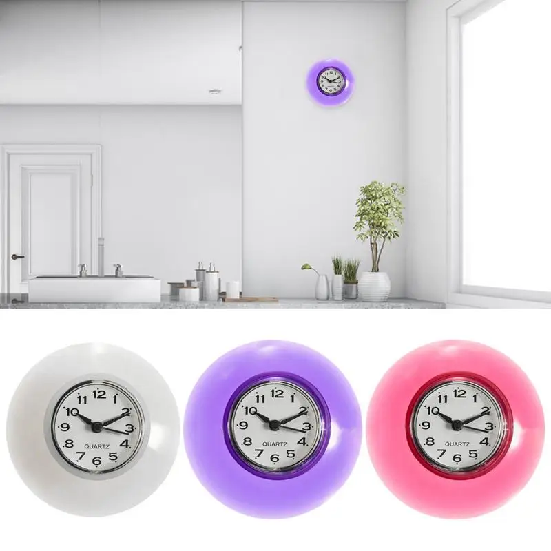Bathroom Waterproof Clock Cute Large Wall With Cup Refrigerator