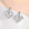 925 Sterling Silver Earrings For Women Original Charm Double Hoop Earrings Pave CZ Fine Engagement Anniversary Jewelry E557 4