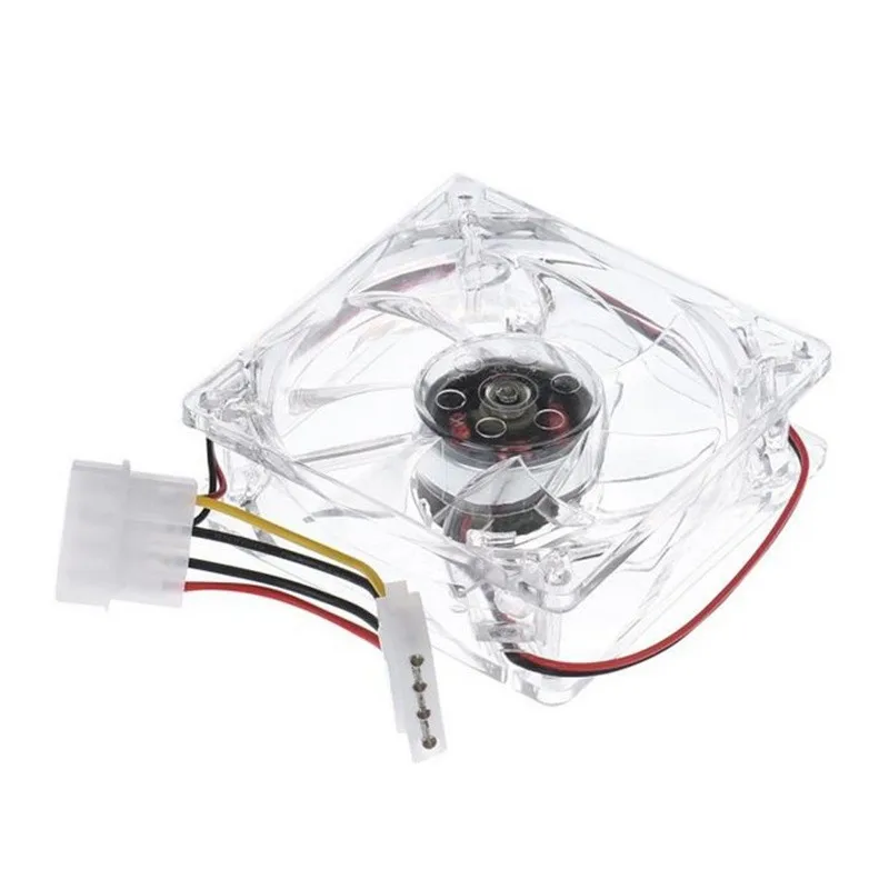 8025 냉각 팬 투명 쉘 12V 흰색 4p 인터페이스, 컬러 라이트 오일 함유 버전 80*80*25mm B5