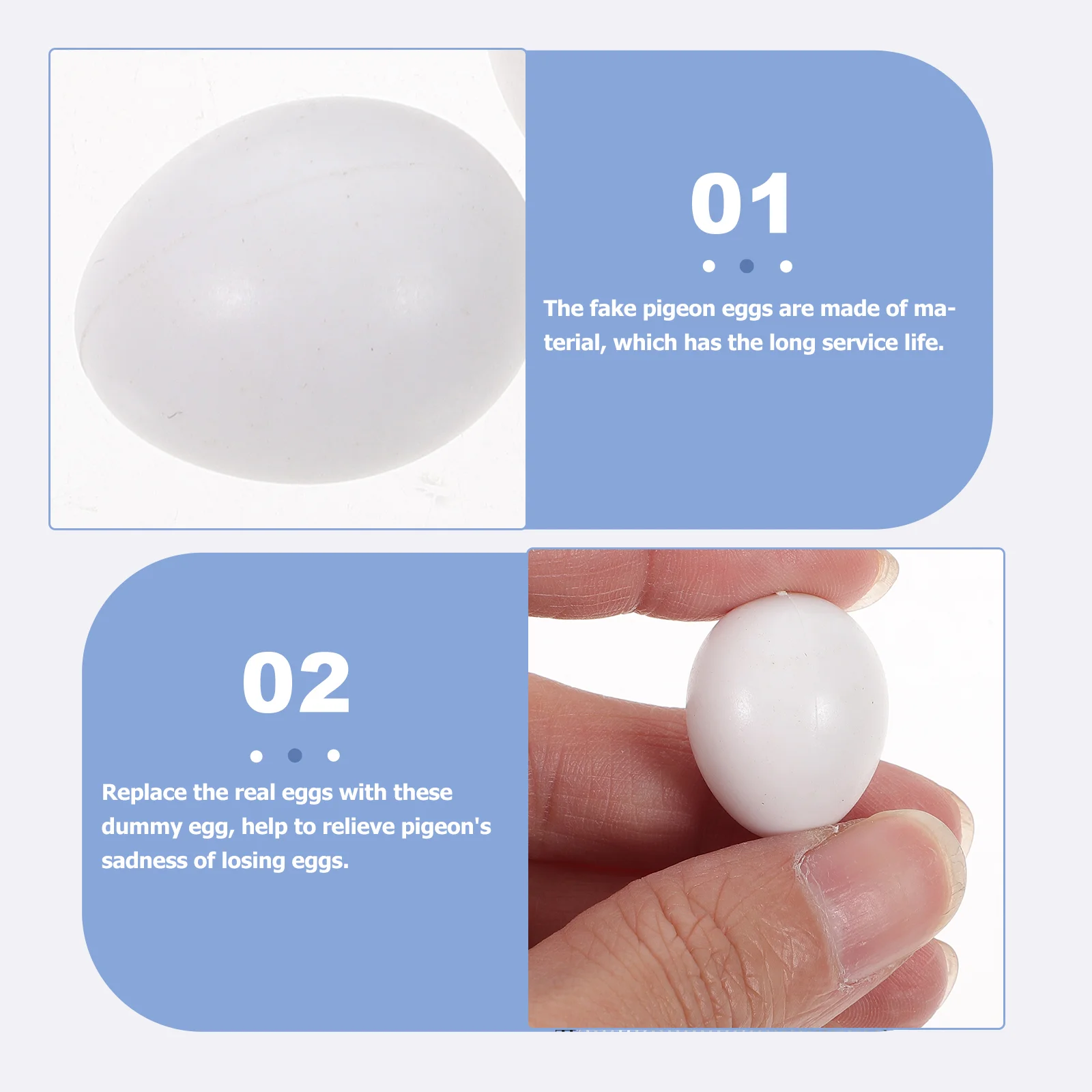 30 Pcs Parrot Fake Eggs Artificial Chicken Plastic Pigeon Small Bird Quail Baby Fertility Control