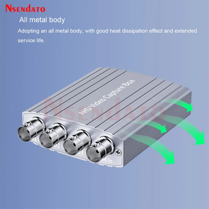 1/4 Channel AHD to USB 3.0 Video Capture Device 1080P USB3.0 AHD Video Capture Card Record For OBS Vmix Live Streaming Broadcast