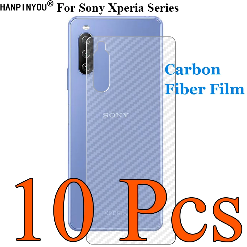 Horzel Roman In de omgeving van 10 Stks/partij Voor Sony Xperia 1 5 8 10 Ii Iii 3D Transparant Carbon Fiber  Back Film Skin Screen Protector sticker|Telefoonbumper| - AliExpress