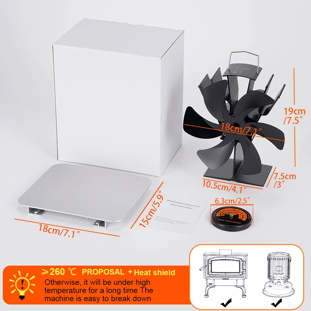 Eco-Friendly Heat Powered Wood Stove Fan | Efficient Quiet Heat Distribution System