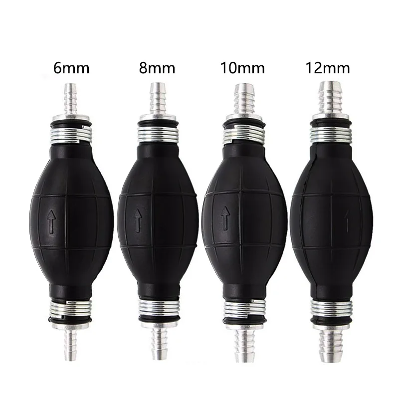 Fuel Pump Hand Fuel Pump Line Rubber Aluminum Hand Primer Bulb Diesel Oil Transfer Petrol For Car Boat Marine Outboard 6mm/8mm/10mm/12mm