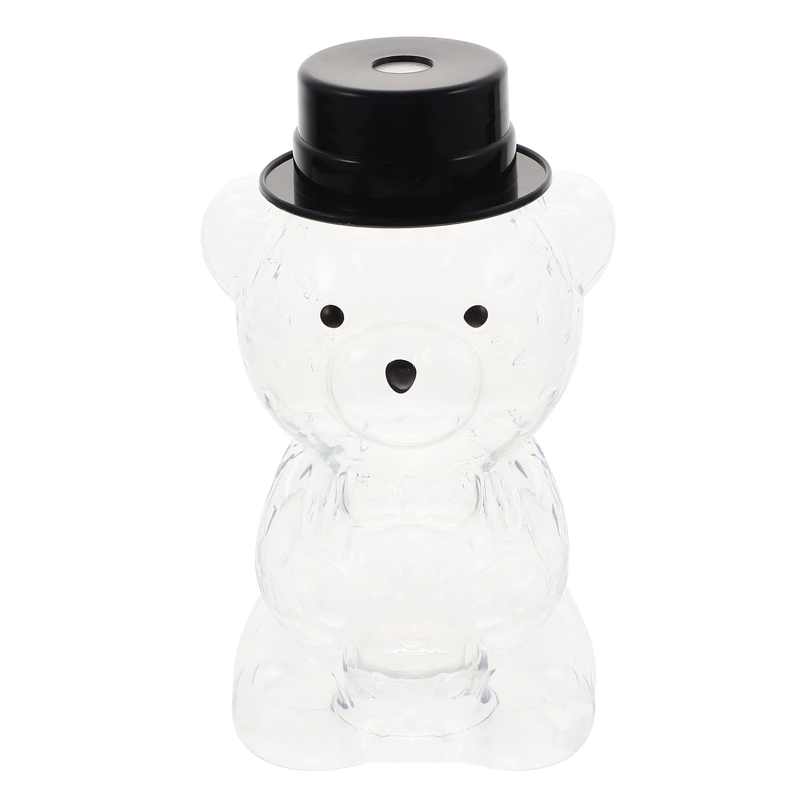 

Clear Bear Beverage Drinking Bottle Honey Container Plastic Water Bottles Tea Coffee Cup Straw Bottle Cold Drink Plastic Water