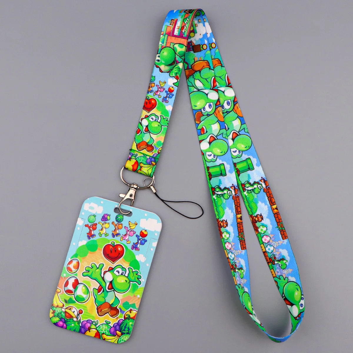 Vibrant Video Game Lanyard with Card Holder - Ideal for Students, Office, and Travel