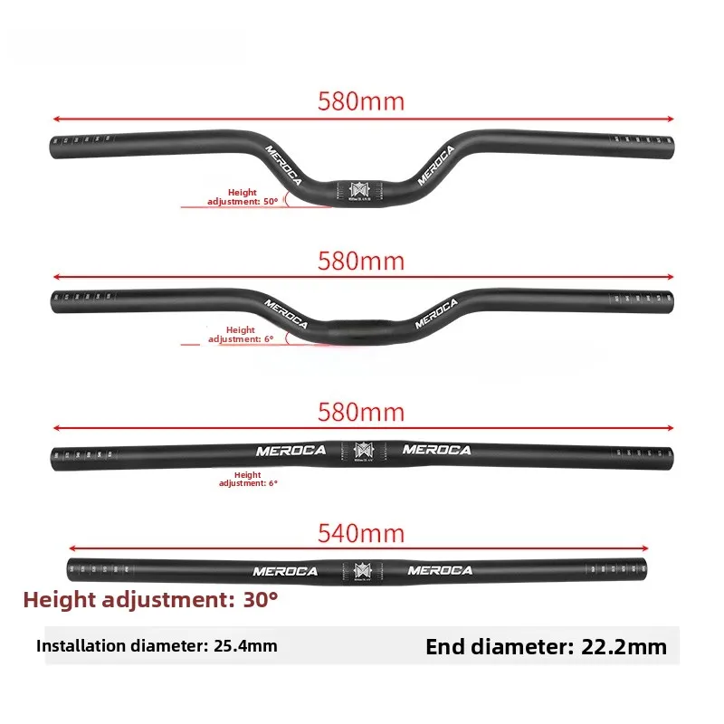 MEROCA Bicycle Handlebar 42 Children's Bike Modin Straight Bar Small Swallow Bar 25.4 Scooter Universal