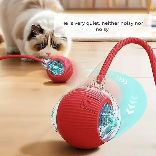 S9915cf3078de4e9ba3a3c3000cf890b2I.jpg Rechargeable Smart Pet Interactive Automatic Rolling Ball Toy Cats Pet Products New Electric Dog Ball Toy Simulated Tail For Cat