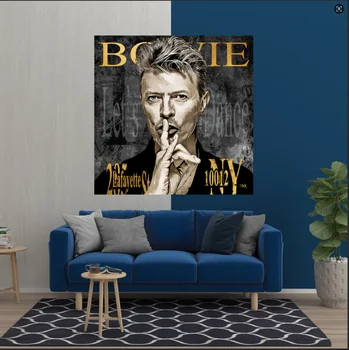 David Bowie Singer Canvas Wall Art Music Legend Pop Culture Decor Senza cornice Pronto da appendere Opere d'arte astratte per l'home office