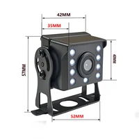 Caméra de recul HD pour voiture, bus 12-24V, vision nocturne, étanche, surveillance, protection solaire, CCD 4