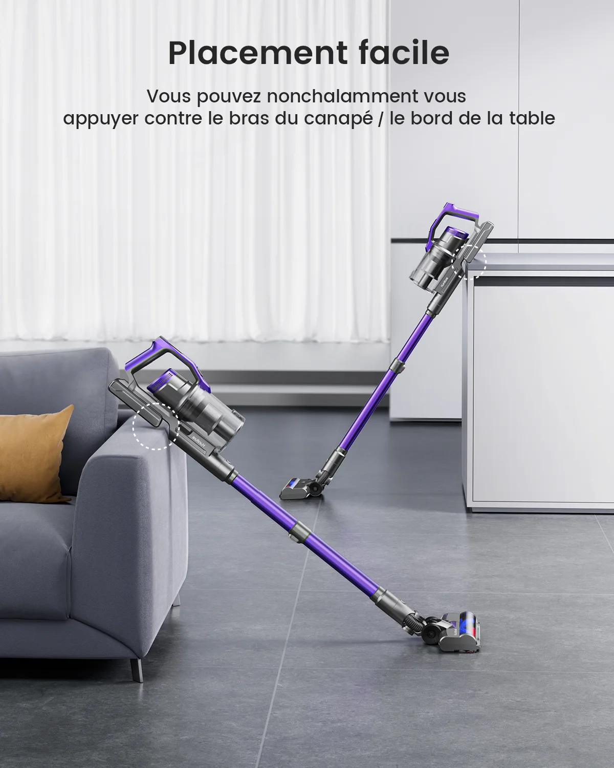 Honiture-Aspirateur sans fil pour tapis et poils d'animaux, appareil  ménager intelligent, batterie de détermination perfective, 450W, 33000PA