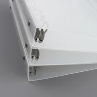 Creative transparent twill pp binder shell a6 a5 six-hole b5 nine-hole folder Notebook Loose Leaf Ring Binder Planner 4