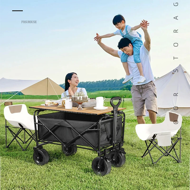 Creative Garden Carts Portable Foldable Cart with Wheels Outdoor Camping Cart Garden Supplies Home Shopping Carts Beach P