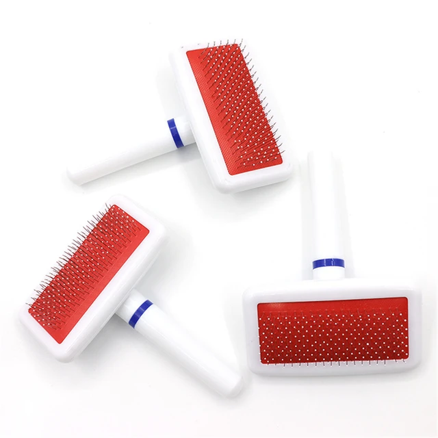 Pet Slicker Brush for Dogs Cats Massage Grooming Brush, Deshedding Comb for Poodle Maltese Puppy  Kitten Guinea Pig Rabbit  Gent 4