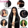 Luduna Straight Bundles Human Hair Brazilian Human Hair Bundles Remy Extensions 1/3/4 Bundle Deal Weave Double Weft Hair Weaving 5
