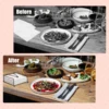 2Pcs New Flat Napkin Holder Metal Rustic Kitchen Napkin Holder Square Paper Dispensers with Adjustable Arm for Countertop Table 4