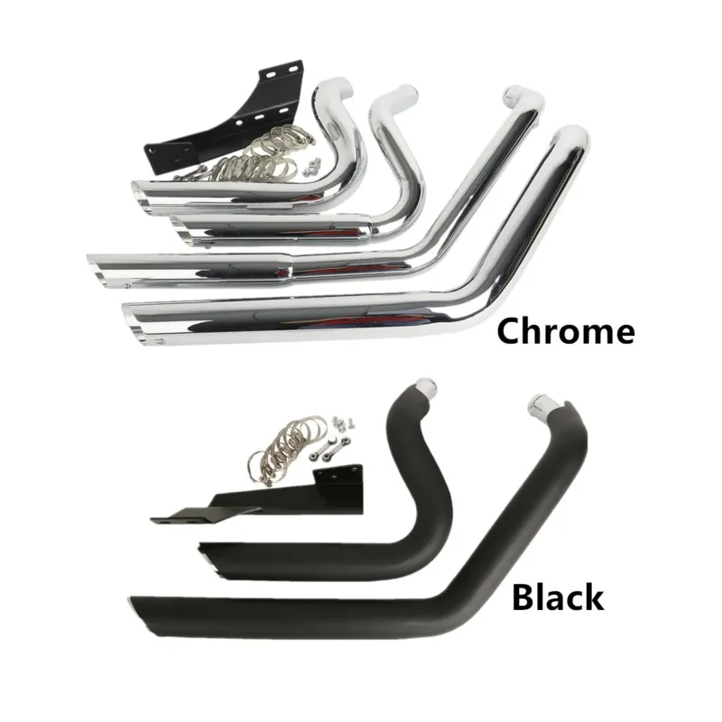 Motorcycle Staggered Shortshot Exhaust Pipes Heat Shield For Harley  Sportster Iron 883 XL 1200 2004-2013 2009 2010 2012 Drag - AliExpress