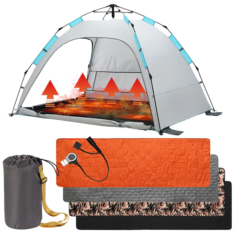 5Zones Electric Blanket Outdoor Camping Usb Powered Heating Blankets Mat  Thermostat Tent Single Sleeping Bag Heated Pad 198*61cm - AliExpress