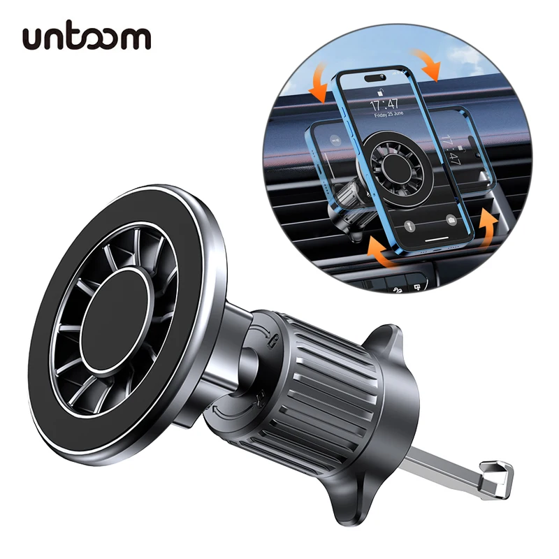 Universal Magnetic Car Phone Mount with Air Vent Clip and GPS Bracket