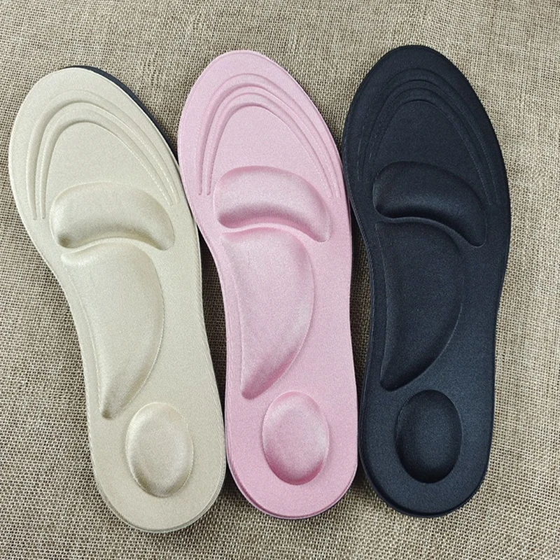 4D Memory Foam Shoes Insole Breathable Pain Relief Massage Fasciitis Cushioning Insoles Feet Arch Support Sports Pads Women Men