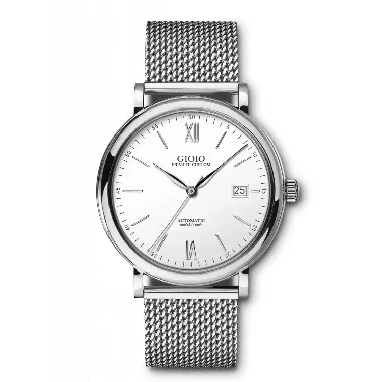 

Luxury New Men Automatic Mechanical Watch White Black Rome Sport Watches