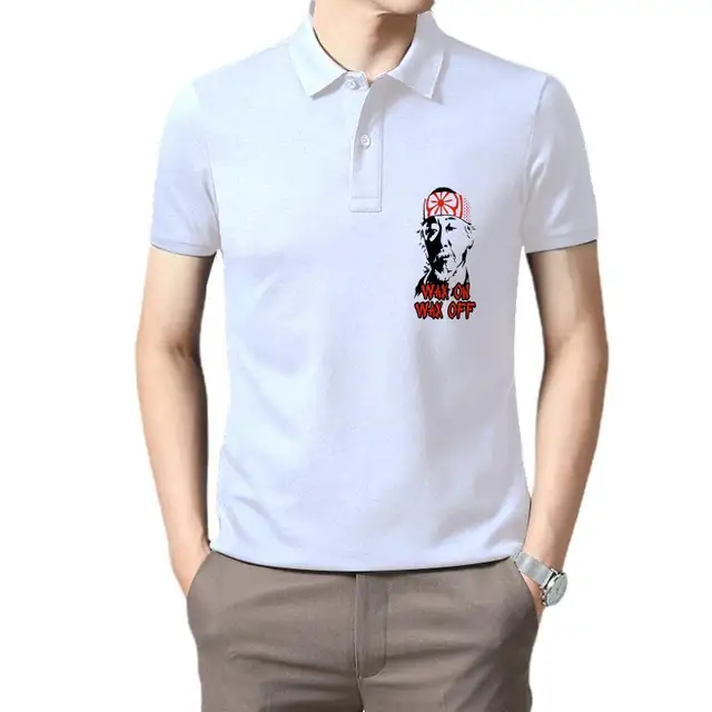 Golf wear men WAX ON WAX OFF inspired by Karate Kid movie Mr Miyagi polo t shirt for men