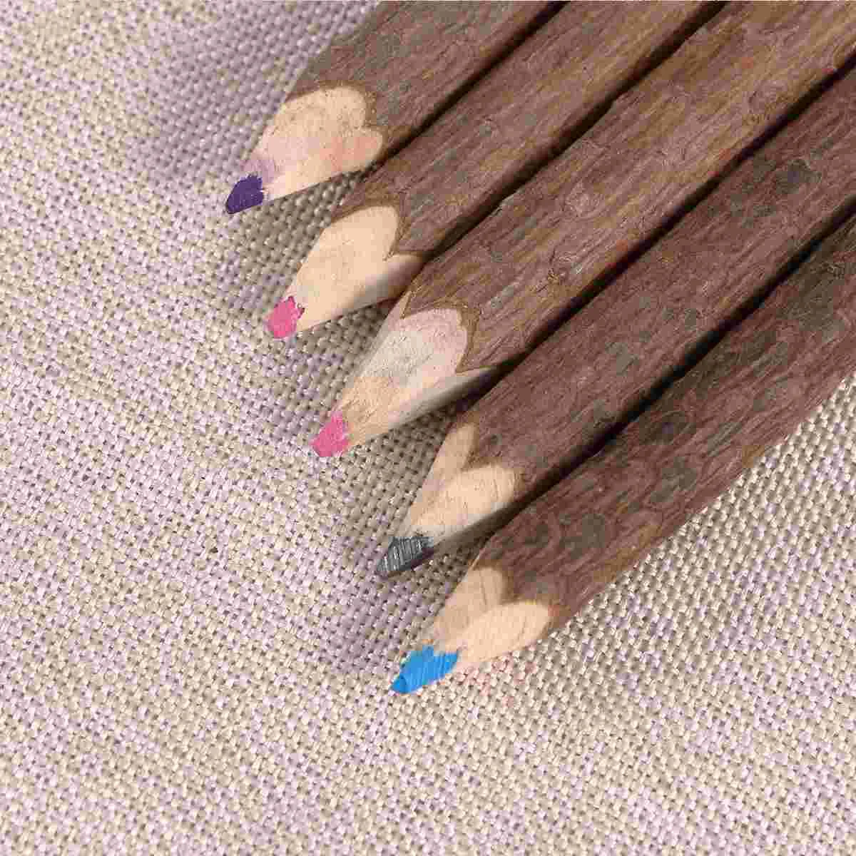 어린이용 가지색 연필, 천연 나무 연필, 소박한 나뭇 가지 연필, 나무 공예, DIY 장식, 방 장식, 파티