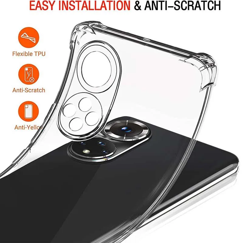Thick Shockproof Soft Silicone Clear Phone Case Cover