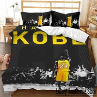 3D Printed Basketball Star Bedding Set 2/3PCS Duvet Cover Set Quilt Cover with Pillowcase Toddler Boys Bedroom Bedclothes 1