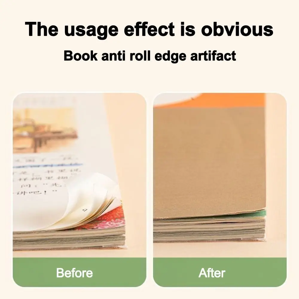 10/100 Stück Dreieckige Buchkanten-Schutzfolien Anti-Roll Transparente Stereotyp-Aufkleber Selbstklebende Buchumschlag-Schutzfolien – Detail 2
