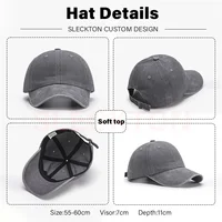 SLECKTON Custom Cap Logo Embroidery Retro Baseball Cap for Men and Women DIY Design Letter Hat Customize Graphic Print Wholesale 2