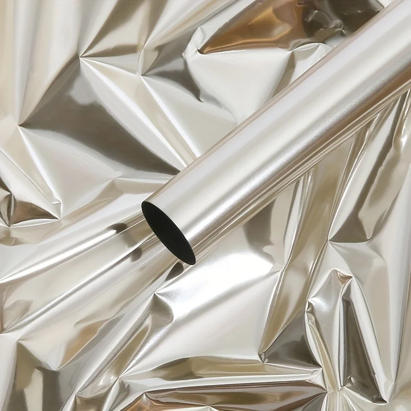 Reflective Sky Mirror Floral Bouquet Packaging Paper - 5 Sheets