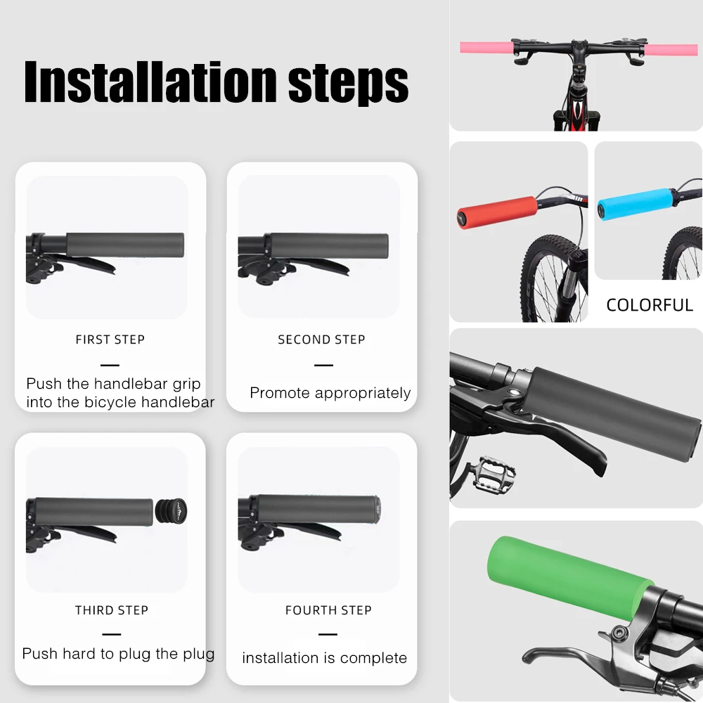 Bicycle Handlebar Grips MOTSUV Ultraight Density Foam Silicone Sponge For MTB bike XC/AM Anti-skid shock-absorbing Super Soft