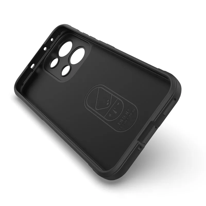 BORYA Hoesje voor Oppo Reno13 5G (Reno 13 5G), schokbestendig, ultradun PC TPU siliconen militair anti-valhoesje, met ringmagnetische metalen standaard en camerabeschermingsschuiver. Rood