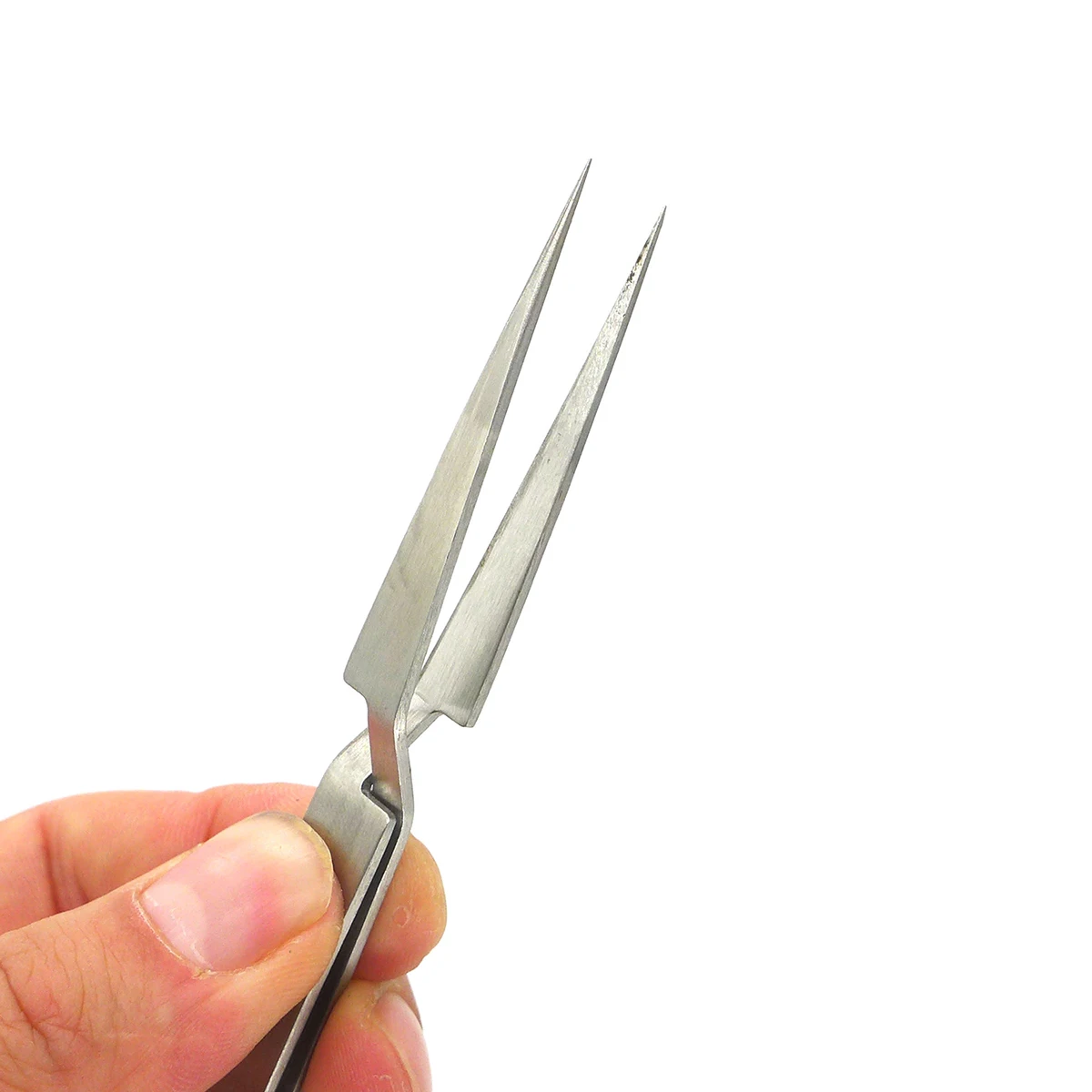 Stainless Steel Tweezers Cross Reverse Round Head Reverse Fork Nie Pointed labor-Saving Pinch Fixed Self-locking Clip Philately tweezer tool