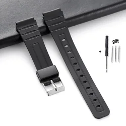 Unisex Black Resin Waterproof Silicone Sports Wristband with Tool (18mm strap)