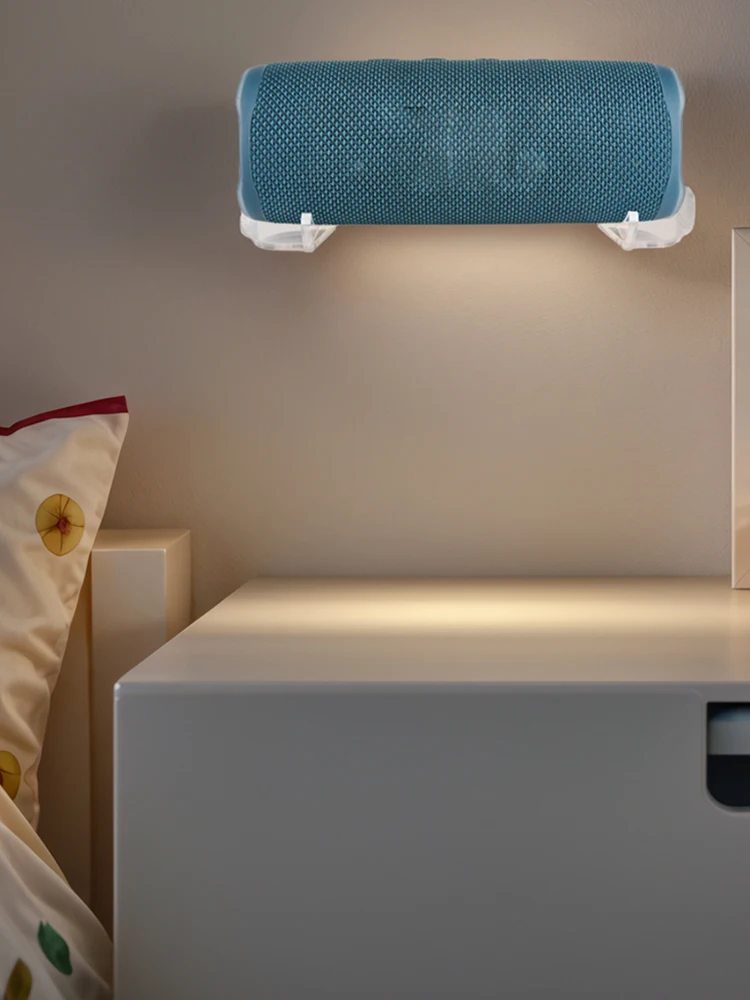 Wall Mount Bracket Speaker Holder with Screw Acrylic Speaker Mounting Bracket Display Shelf for JBL Flip 4/5/6 Portable Speaker
