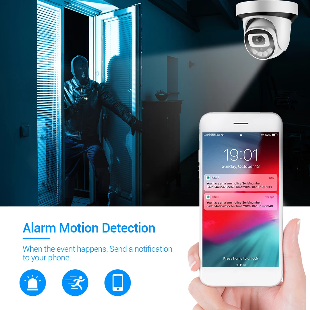 motion detection unlocked ip cameras