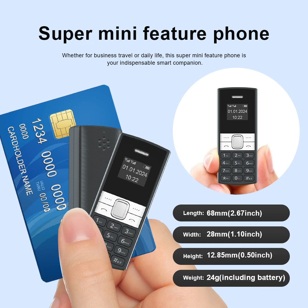 SERVO BM150 Mini Mobile Phone Wireless Bluetooth Dialer Dual SIM Card Speed Dial Magic Voice Super Small Cellphone Backup Phones