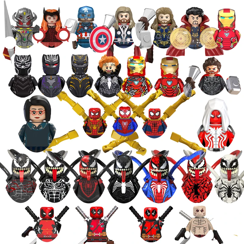 Marvel Legends Ironman Spiderman Minifigures Thor Captain America Toys Regali Per Mattoni Building Blocks Mini Action Figures