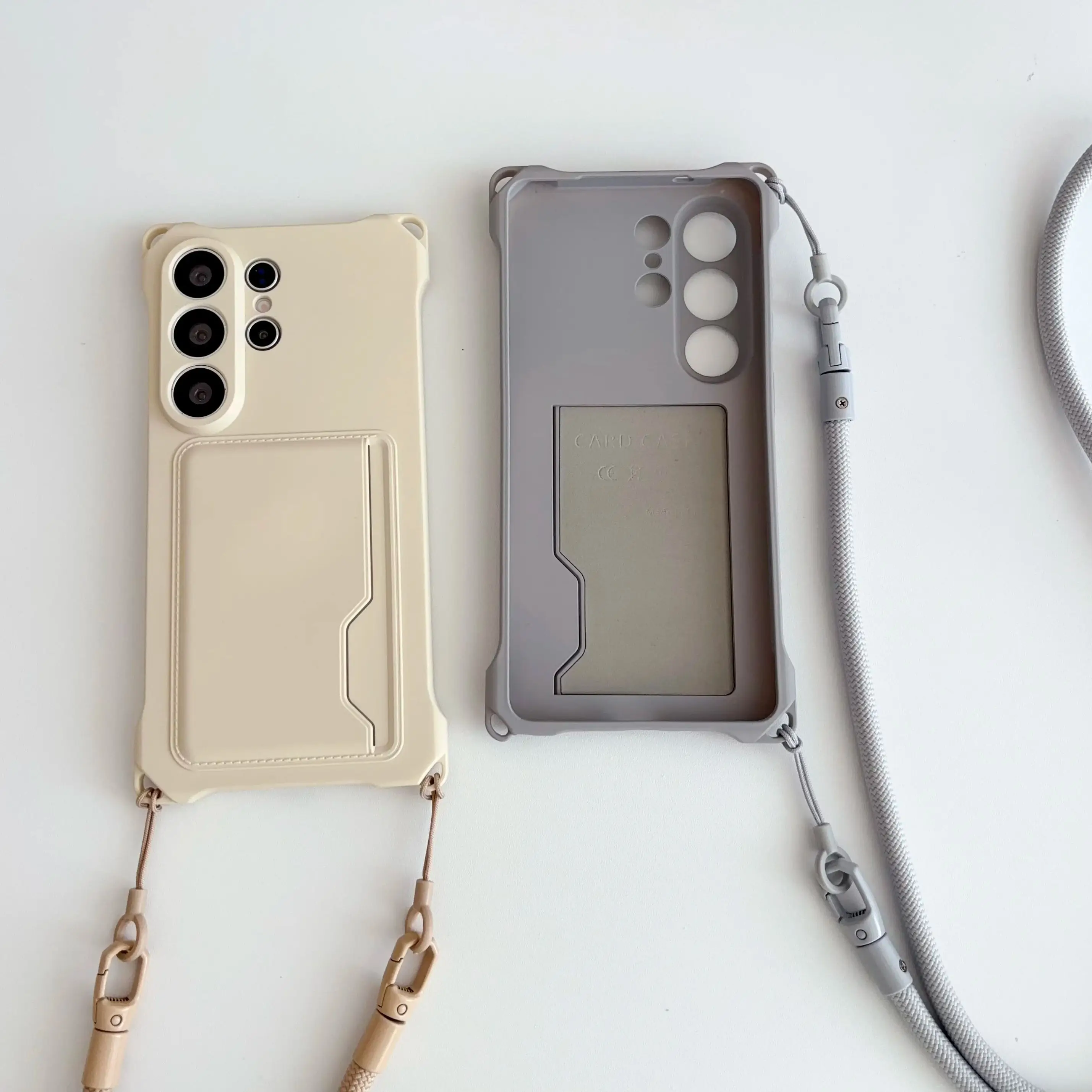 Lanyard Crossbody Necklace Card Holder Silicone Case - Soft Protective Cover