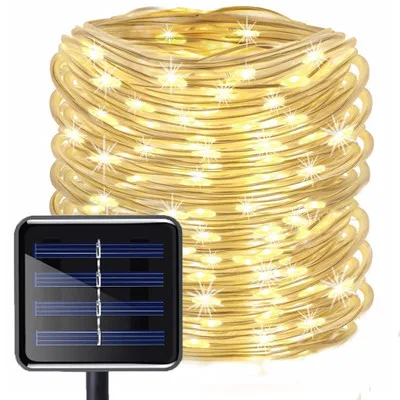 thumbnail image 1 of Luces LED solares para jardín, tira de luces de cuerda para exteriores, tira alimentada por energía Solar, luz de hadas de Navidad, lámpara decorativa para fiesta, resistente al agua, 1 of 5