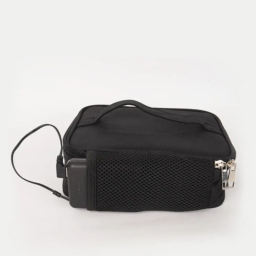 USB Electric Heated Lunch Box Bag Large Capacity Portable Outdoor Bento Insulation Pouch For Office Travel Storage Pocket Bag electric lunch box