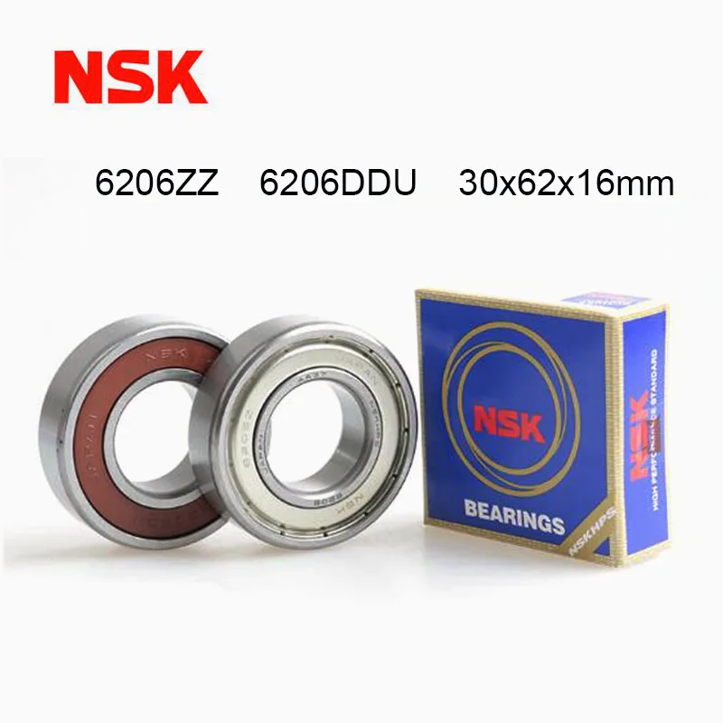 

Japan NSK 6206ZZ 6206DDU Bearing 30*62*16 mm ABEC-5 For Industrial Power Tools Deep Groove 6206 Z ZZ Ball Bearings 6206Z