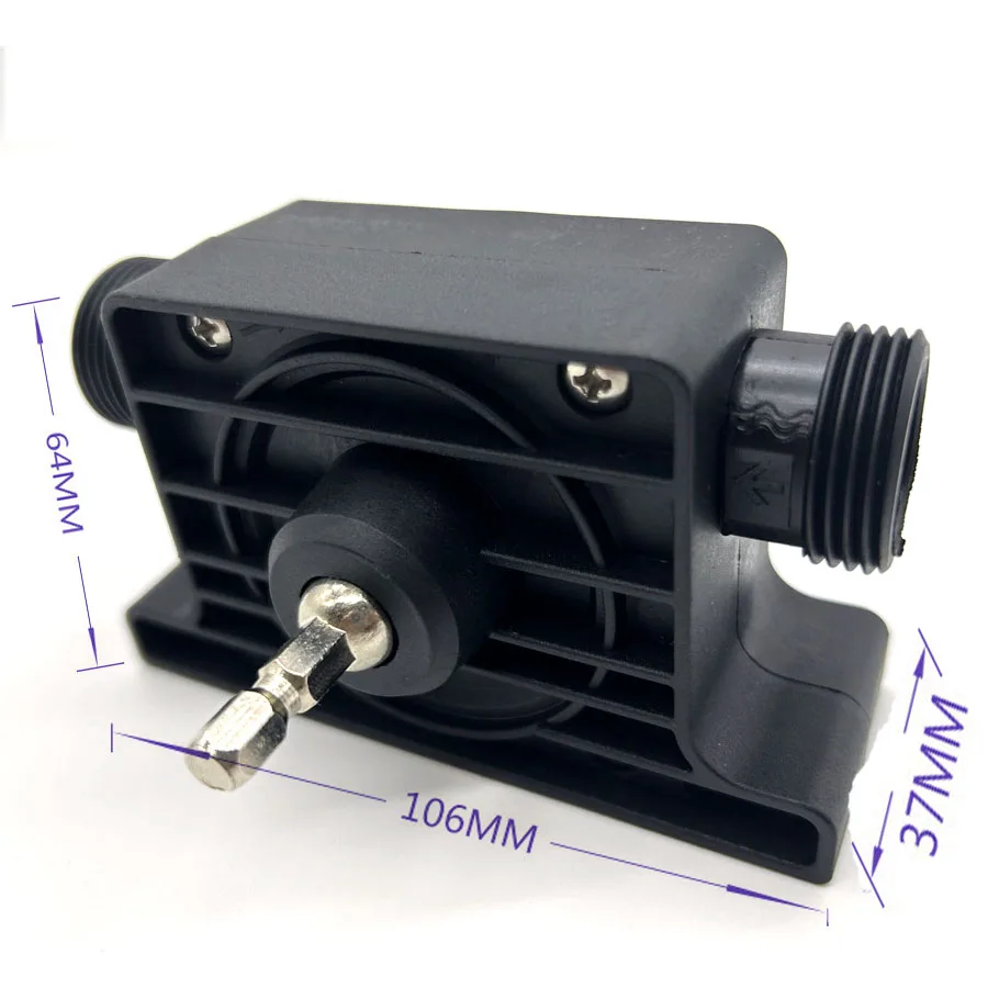Liquid Transfer Pump Pumping Pump Self Priming Pump Head Portable Electric Self-Priming Hand Electric Drill Water Pump Micro Submersibles Motor Ultra Home Garden Centrifugal Drill Pump