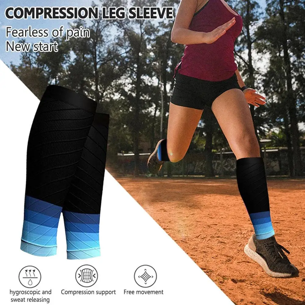 Calf Compression Sleeves Running Leg Compression Sleeve 1Pair 20-30mmHg Socks for Shin Splint for Men Women