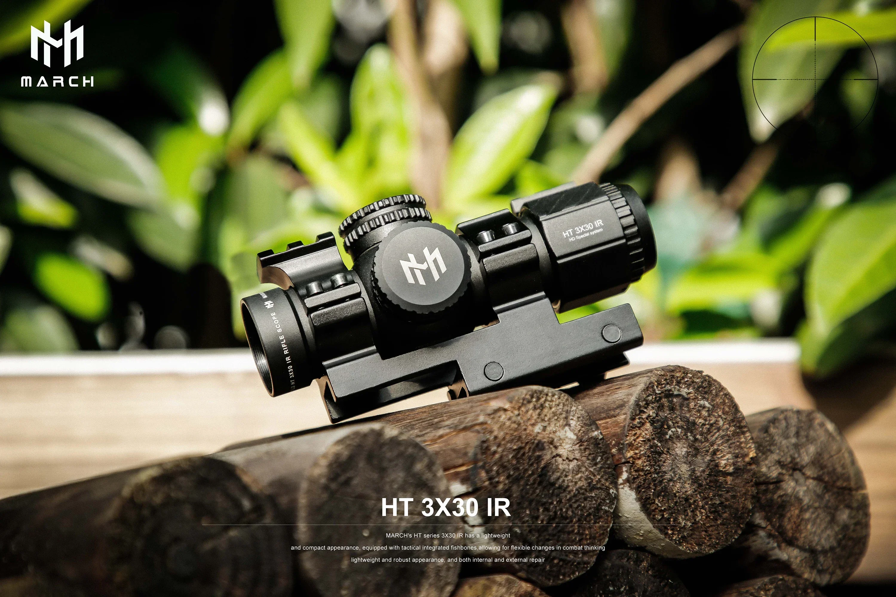 Description Picture 3 of itemHT 3x30IR Outdoor Compact Red Green Reticle Riflescope For Hunting Airsoft Sight Shooting Air Gun Optics Rifle Scope